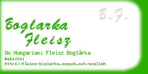 boglarka fleisz business card