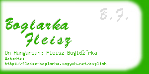 boglarka fleisz business card